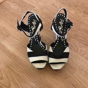 Alice + Olivia Shoes - Alice + Olivia Stripped Wedges Alice + Olivia Shoes - Alice + Olivia Stripped Wedges